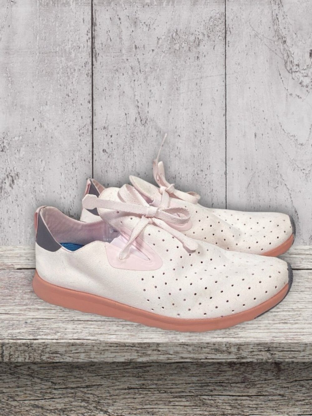 Native Womens Shoes 6 Pink Apollo Moc Comfort Sneakers Lightweight Perforated